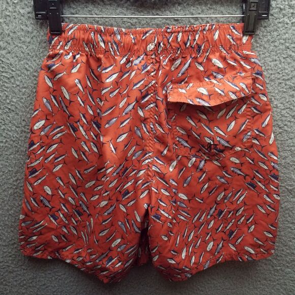 Guy Harvy Men's S Fish Animal Print Orange Trunks Swimwear 25" 6.25" 11.25" - Picture 6 of 8